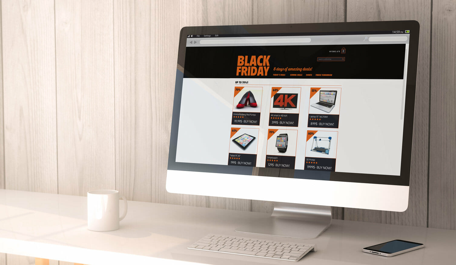 online advertising and how a website platform would look like on black friday