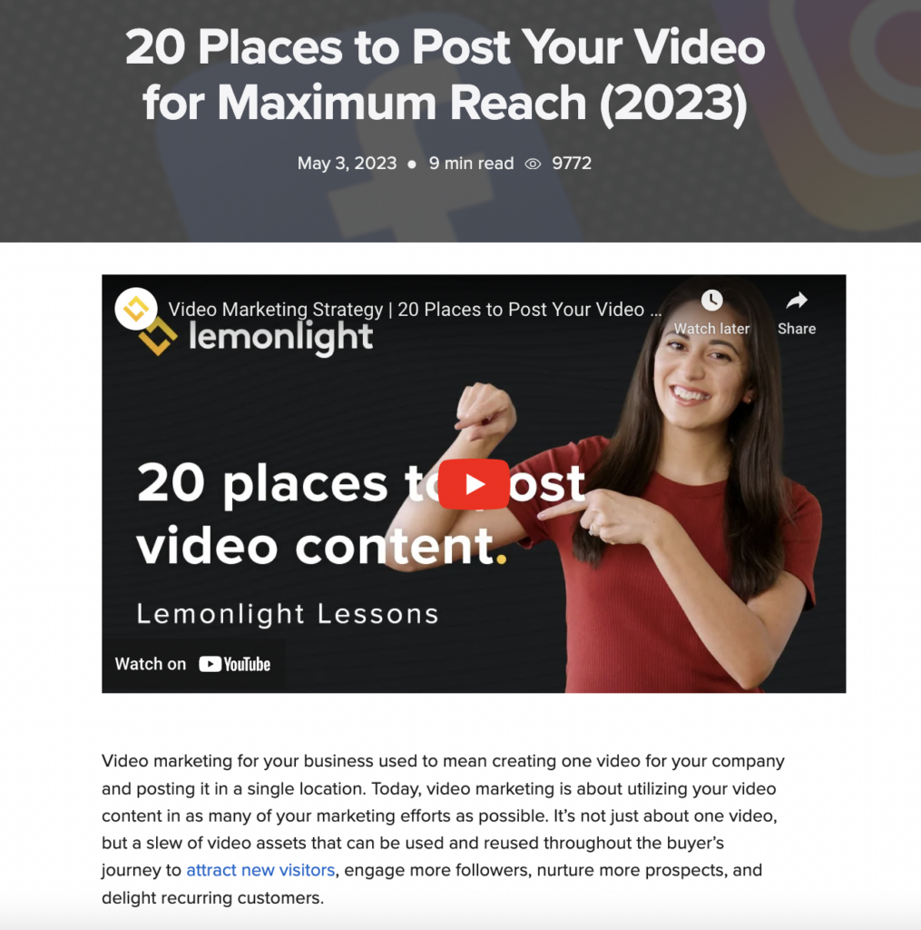 20 places to post your video for maximum reach 2021.